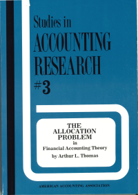 The Allocation Problem in Financial Accounting Theory | American Accounting  Association Bookstore