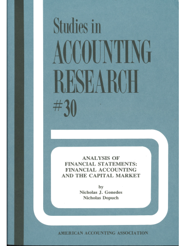 Cover of Analysis of Financial Statements: Financial Accounting and the Capital Market