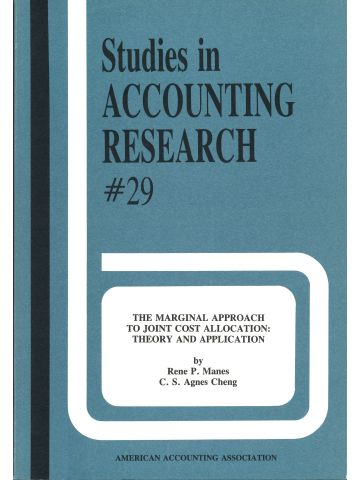 Cover of The Marginal Approach to Joint Cost Allocation: Theory and Application