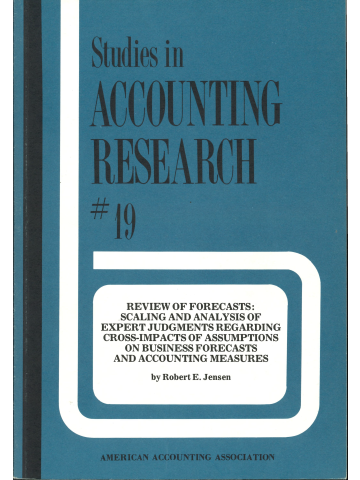 Cover of Review of Forecasts: Scaling and Analysis of Expert Judgments Regarding Cross-Impacts of Assumptions on Business Forecasts and Accounting Measures