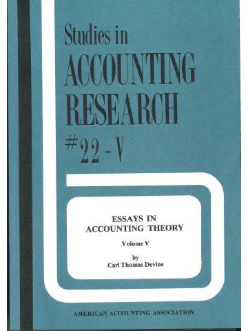 Cover of Essays in Accounting Theory, Volume 5