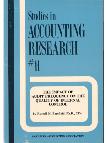 Cover of The Impact of Audit Frequency on the Quality of Internal Control