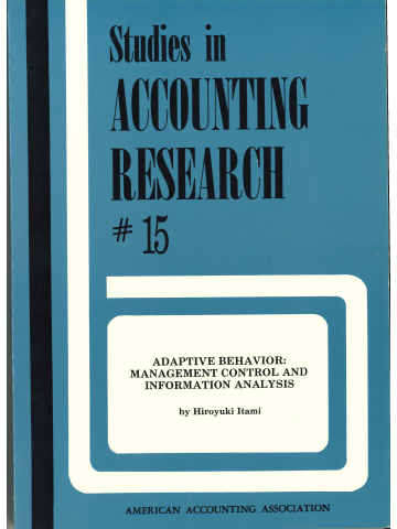 Cover of Adaptive Behavior: Management Control and Information Analysis