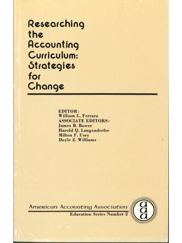 Cover of Researching the Accounting Curriculum: Strategies for Change