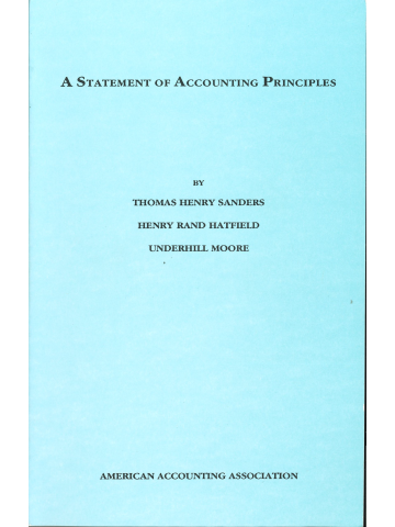 Cover of A Statement of Accounting Principles