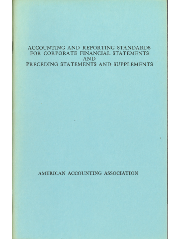Cover of Accounting & Reporting Standards for Corporate Financial Statements & Preceding Statements & Supplements