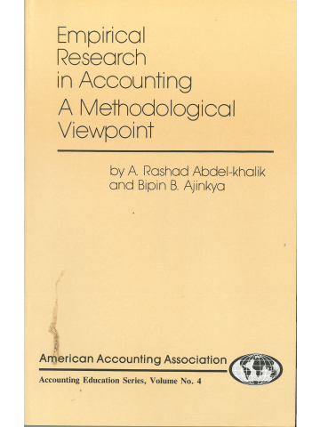 Cover of Empirical Research in Accounting: A Methodological Viewpoint