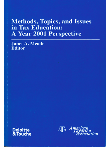 Cover of Methods, Topics, and Issues in Tax Education